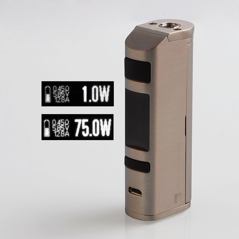 authentic jac vapour series b dna 75w tc vw variable wattage box mod silver 175w 1 x 18650